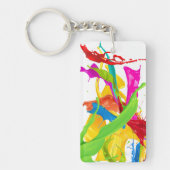 Happy Paint Splatter Sleutelhanger (Voorkant)