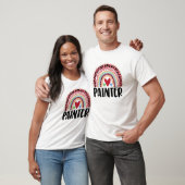 Happy Painter Rainbow Funny Mannen Leopard Rainbow T-shirt (Unisex)