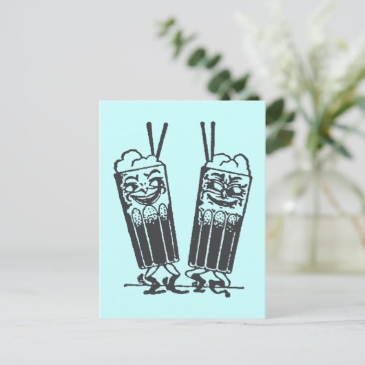 Happy Pair van Sodas Briefkaart (Staand voorkant)