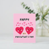 HAPPY PALENTINE'S DAY SCHATTIGE LIEFDESHART BRIEFKAART (Staand voorkant)