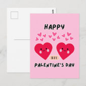 HAPPY PALENTINE'S DAY SCHATTIGE LIEFDESHART BRIEFKAART (Voorkant / Achterkant)