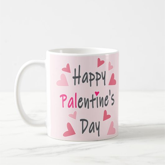 Happy Palentine's Day Valentijnsdag Coffee Mok (Links)