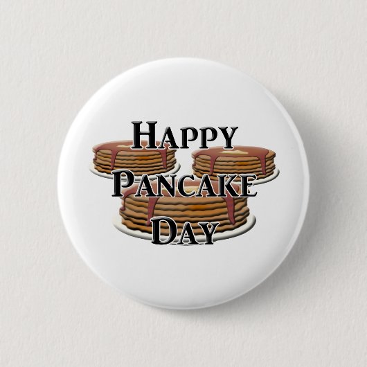 Happy Pancake Day Ronde Button 5,7 Cm (Voorkant)