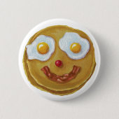 Happy Pancake Pin Ronde Button 5,7 Cm (Voorkant)