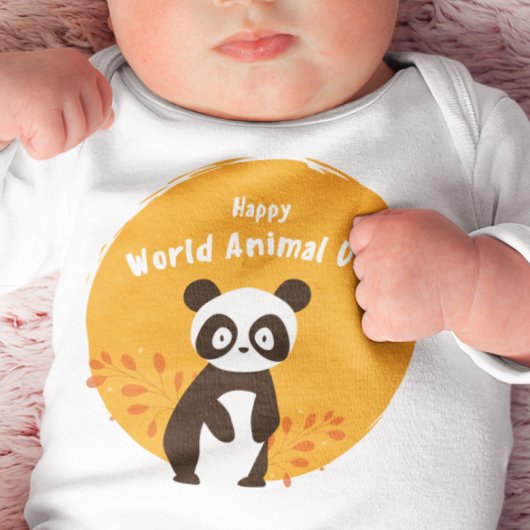HAPPY Panda  Animal Day Romper