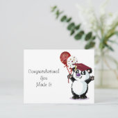 Happy Panda Beer Afstuderen Briefkaart (Staand voorkant)