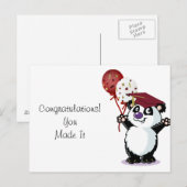 Happy Panda Beer Afstuderen Briefkaart (Voorkant / Achterkant)
