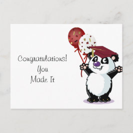 Happy Panda Beer Afstuderen Briefkaart