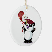 Happy Panda Beer Afstuderen Keramisch Ornament (Rechts)