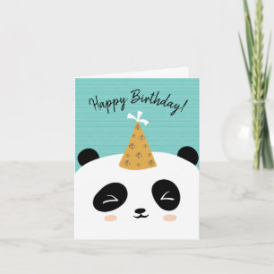 Happy Panda Birthday Kaart