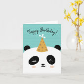 Happy Panda Birthday Kaart (Gele Bloem)