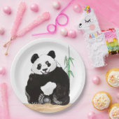 Happy Panda-Borden, 9-inch Bord rond papier (Feest)