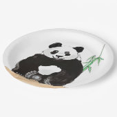 Happy Panda-Borden, 9-inch Bord rond papier (Gekanteld)