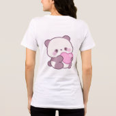 Happy Panda Design | Positieve Lieve Sfeer Tri-Blend Shirt (Achterkant)