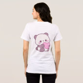 Happy Panda Design | Positieve Lieve Sfeer Tri-Blend Shirt (Achterkant volledig)