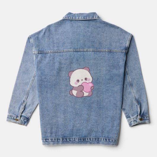 Happy Panda Design | Positieve Lieve Vibes Denim Jacket (Achterkant)