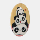 Happy Panda Family Ornament (Rechts)
