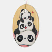 Happy Panda Family Ornament (Links)