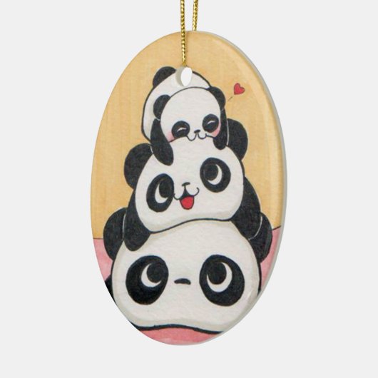 Happy Panda Family Ornament (Links)