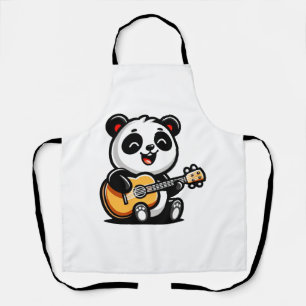 Happy Panda gitarist - Schattige akoestisch muziek Schort