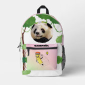 Happy Panda LearnPack Bedrukte Rugzak (Voorkant)
