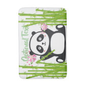 Happy Panda met Bamboo en Cherry Blossom Badmat (Voorkant Verticaal)