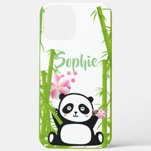 Happy Panda met Bamboo en Cherry Blossom Case-Mate iPhone Case