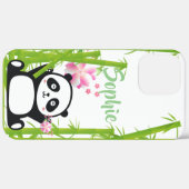Happy Panda met Bamboo en Cherry Blossom Case-Mate iPhone Case (Achterkant / Rechts)