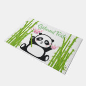 Happy Panda met Bamboo en Cherry Blossom Deurmat (Schuin)