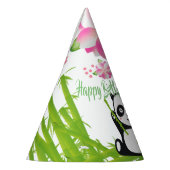 Happy Panda met Bamboo en Cherry Blossom Feesthoedjes (Links)