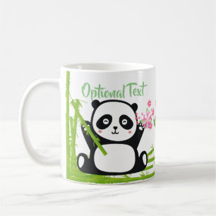 Happy Panda met Bamboo en Cherry Blossom Koffiemok