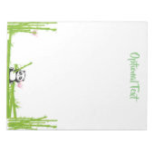 Happy Panda met Bamboo en Cherry Blossom Notitieblok (Voorkant)