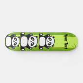Happy Panda met Bamboo en Cherry Blossom Persoonlijk Skateboard (Horizontaal)