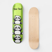 Happy Panda met Bamboo en Cherry Blossom Persoonlijk Skateboard (Voorkant)