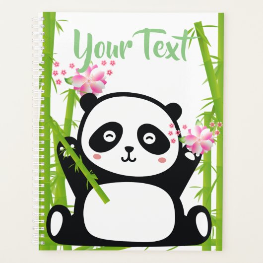 Happy Panda met Bamboo en Cherry Blossom Planner (Voorkant)