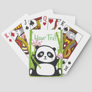 Happy Panda met Bamboo en Cherry Blossom Pokerkaarten
