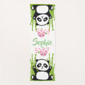 Happy Panda met Bamboo en Cherry Blossom  Yogamat (Voorkant)