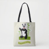 Happy Panda-monium Panda Beer Cartoon Tote Bag (Voorkant)