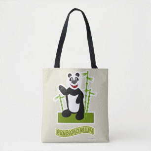 Happy Panda-monium Panda Beer Cartoon Tote Bag
