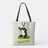 Happy Panda-monium Panda Beer Cartoon Tote Bag (Achterkant)