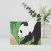 Happy Panda Painting Briefkaart (Staand voorkant)