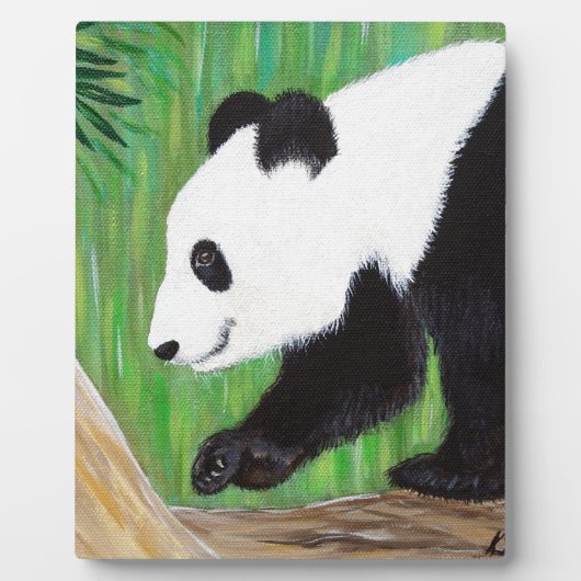 Happy Panda Painting Fotoplaat (Voorkant)