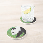 Happy Panda Painting Zandsteen Onderzetter (Zijkant)