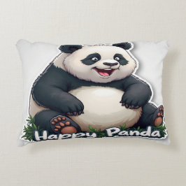Happy Panda Pillow Accent Kussen