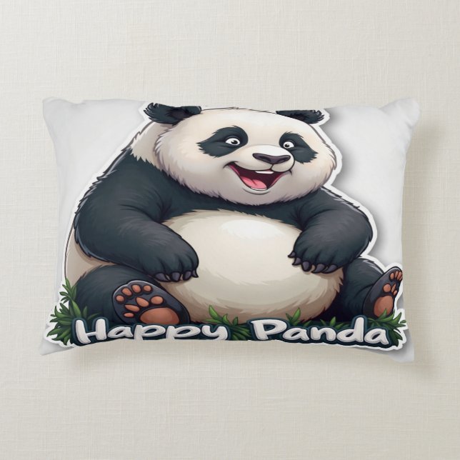 Happy Panda Pillow Accent Kussen (Achterkant)
