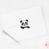 HAPPY PANDA SCHATTIGE VIERKANTE STICKER (Envelop)