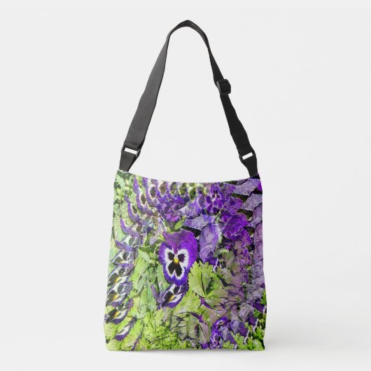 Happy Pansies... Crossbody Tas (Voorkant)