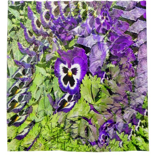 Happy Pansies... Douchegordijn (Voorkant)