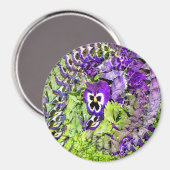 Happy Pansies... Magneet (Voorkant / Achterkant)