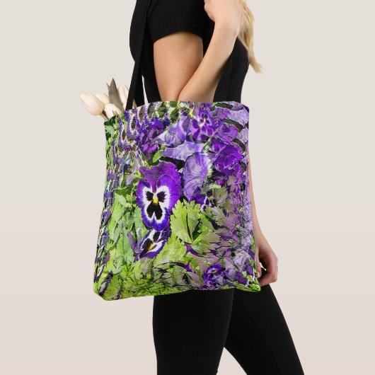 Happy Pansies... Tote Bag (Dichtbij)